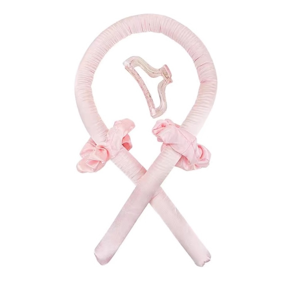 Heatless Curling Rod Headband Set, Satin, Scrunchies, Claw Clip Hair Roller